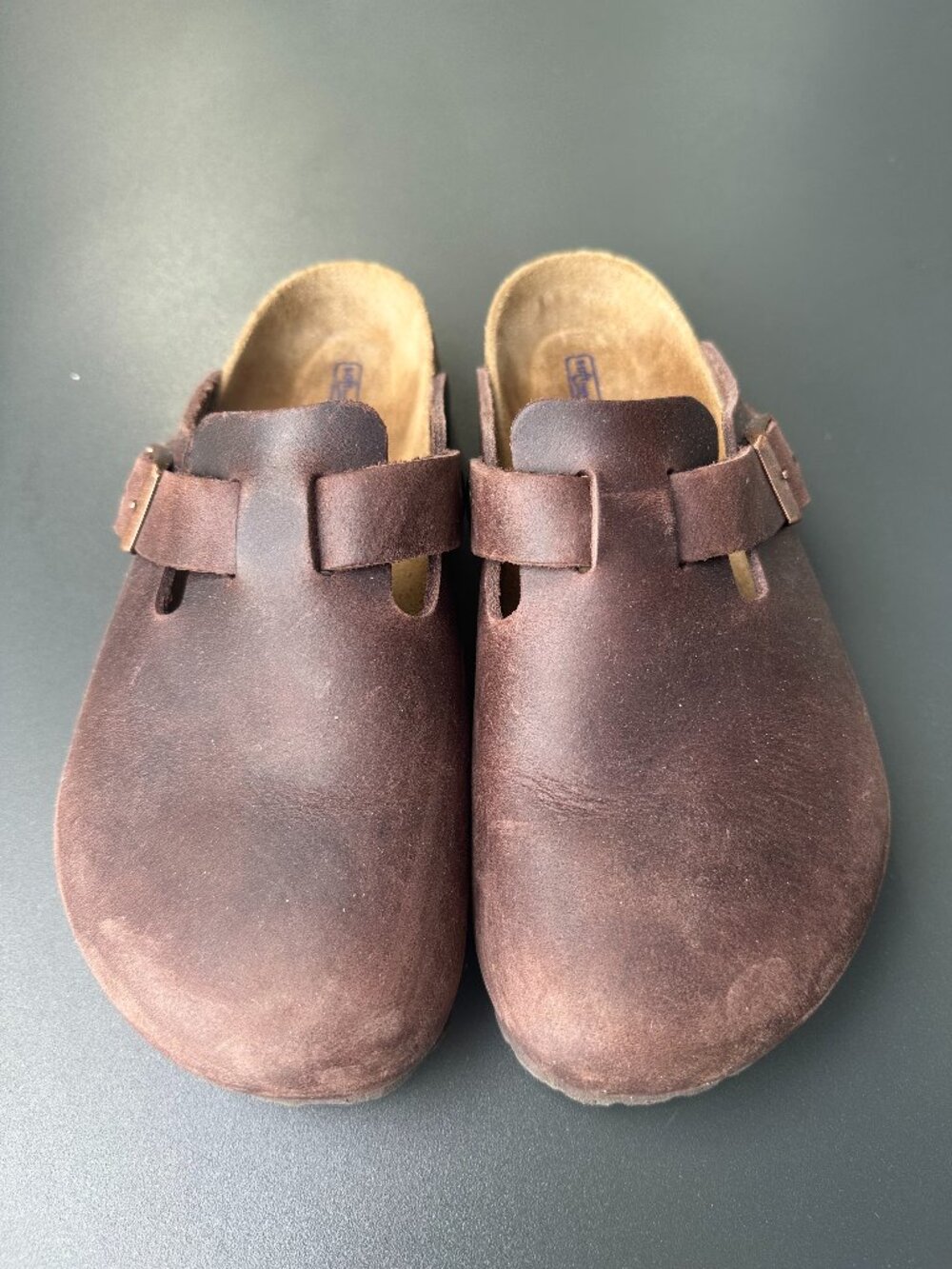 Birkenstock Boston in Oiled Leather, Size 38